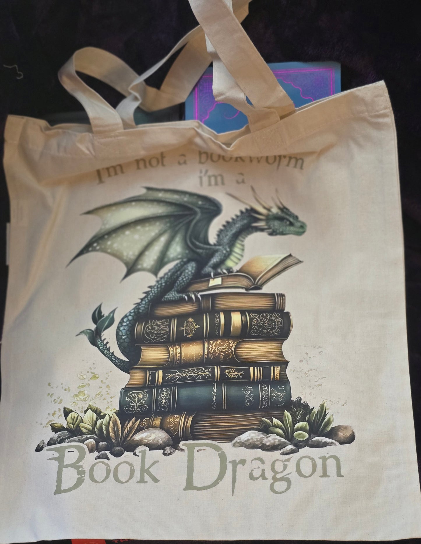I'm a Book Dragon Canvas Tote Bag