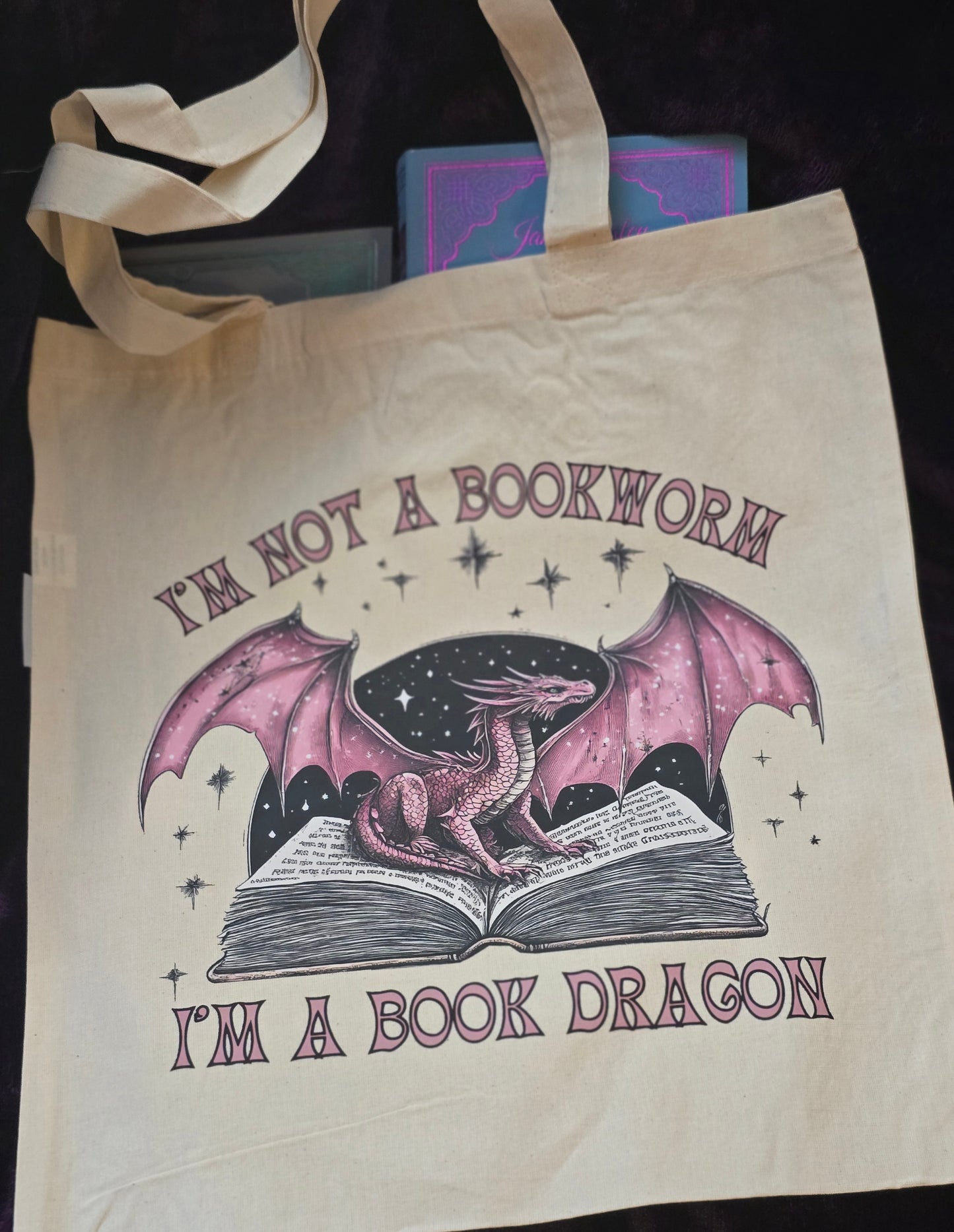 I'm a Book Dragon Canvas Tote Bag