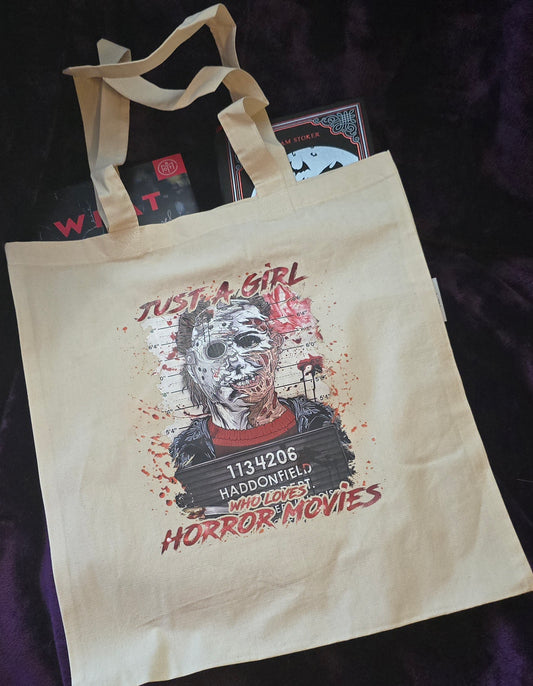 Just a Girl Canvas Tote Bag