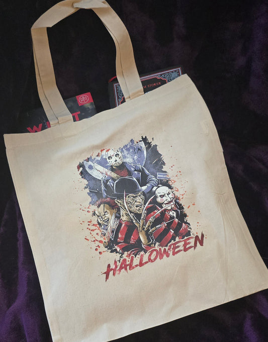 Halloween Group Canvas Tote Bag