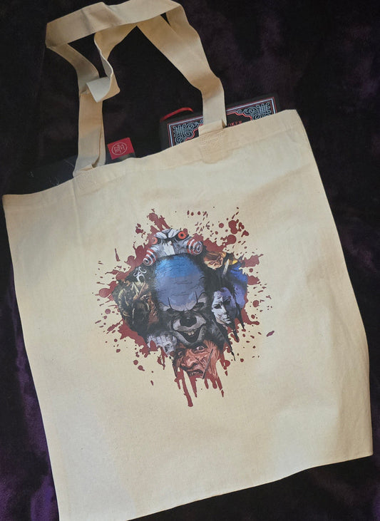 Bloody Group Horror Canvas Tote Bag