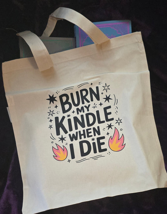 Burn My Kindle Canvas Tote Bag