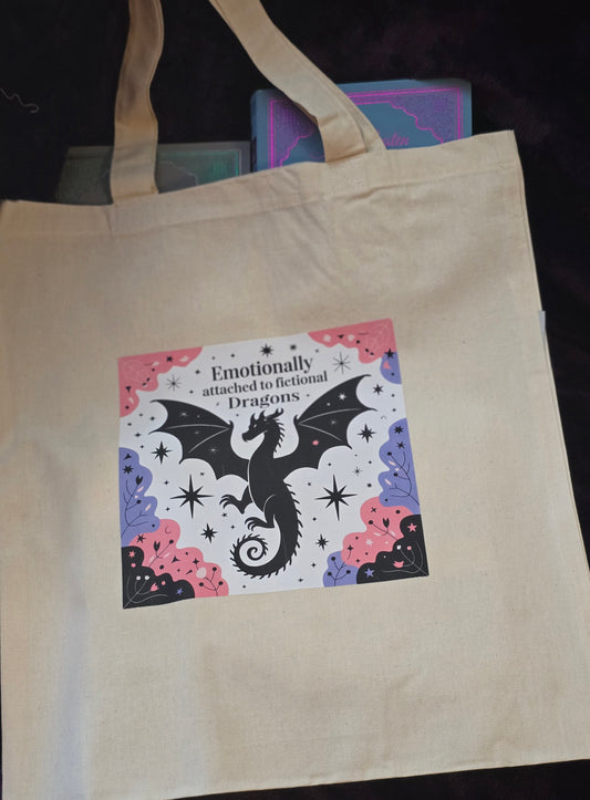 Emotionally Attached to Dragons Canvas Tote Bag