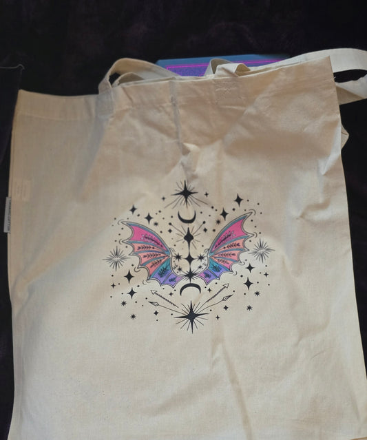 Dragon Wings Canvas Tote Bag